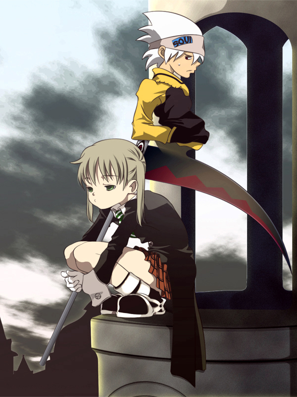 maka albarn and soul evans (soul eater) drawn by sasami_(artist)