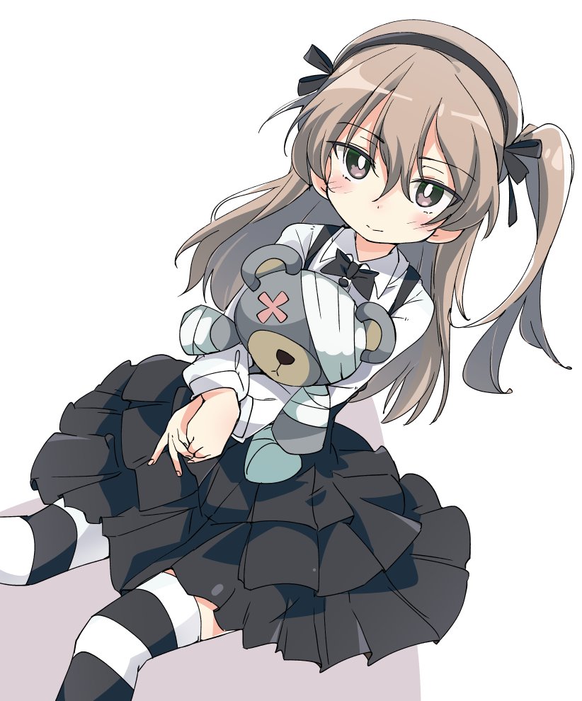 shimada arisu and boko (girls und panzer) drawn by ixy
