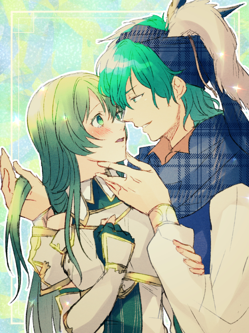 erinys and lewyn (fire emblem and 1 more) drawn by nishimura_(shinchinagachi)