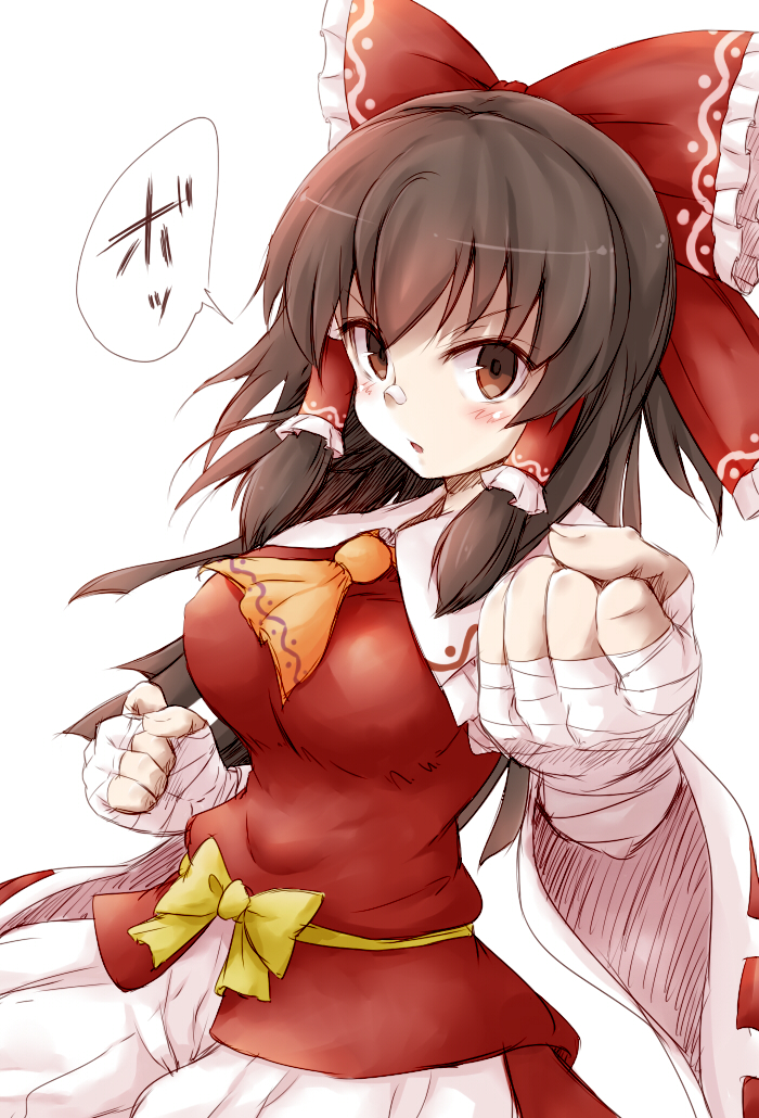hakurei reimu and kanna (touhou and 1 more) drawn by riri_eru