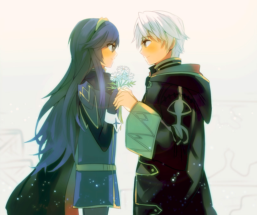 lucina and male robin (fire emblem and 1 more) drawn by ameno_(a_meno0)