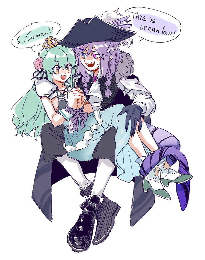 selen tatsuki and finana ryugu (nijisanji and 1 more) drawn by criangle_k.