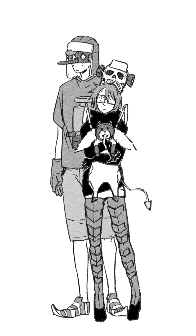 randal ivory, sebastian de tomato smith chicken legs, ebisu, kikurage, and fujita (dorohedoro and 1 more) drawn by tsukasa_(tsukasa_mimizuku)