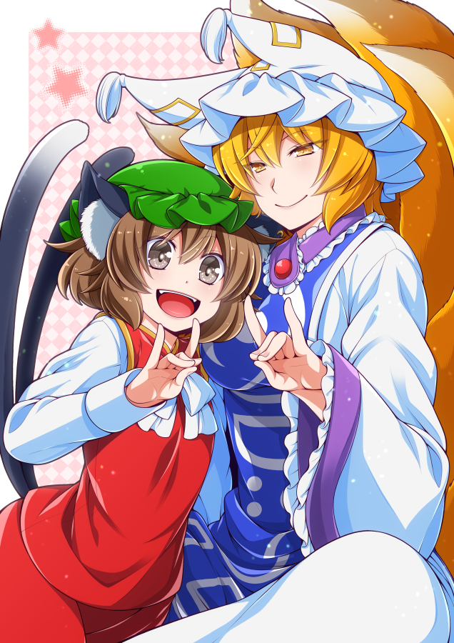 yakumo ran and chen (touhou) drawn by eichi_yuu
