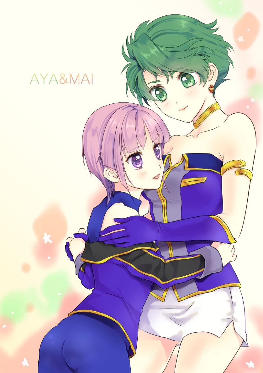 aya kobayashi and mai kobayashi (super robot wars) drawn by eri.