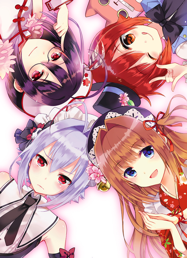 yuki, nao, tomo, and rio (otoko no ko wa meido fuku ga osuki!?) drawn by mitsukura_chikage