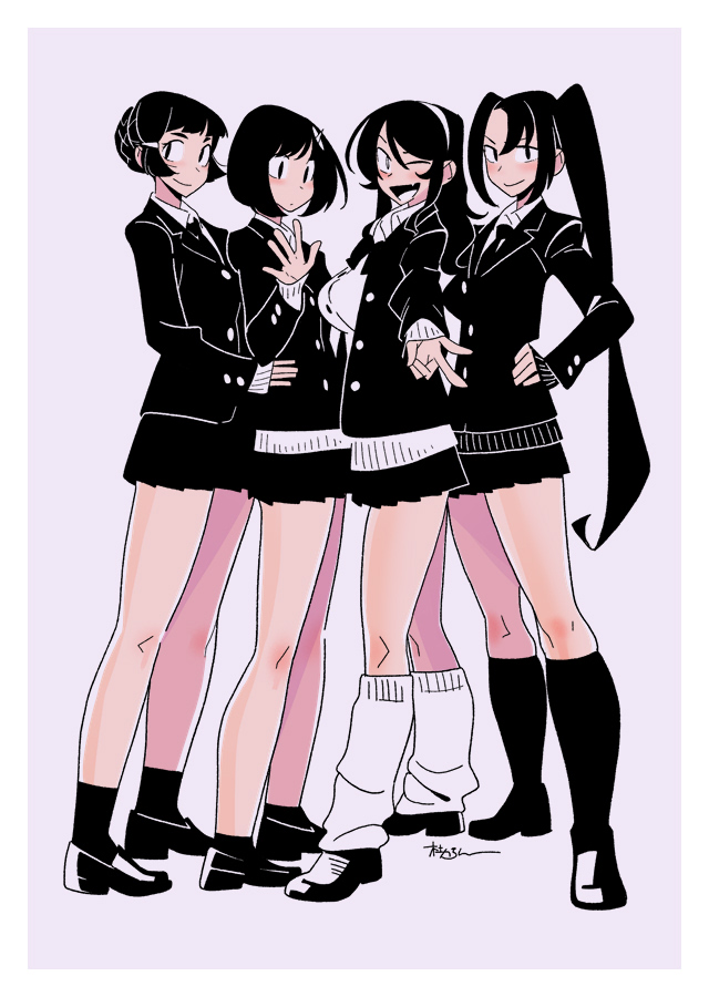 ashigara, haguro, nachi, and myoukou (kantai collection) drawn by callan_(callancoe)