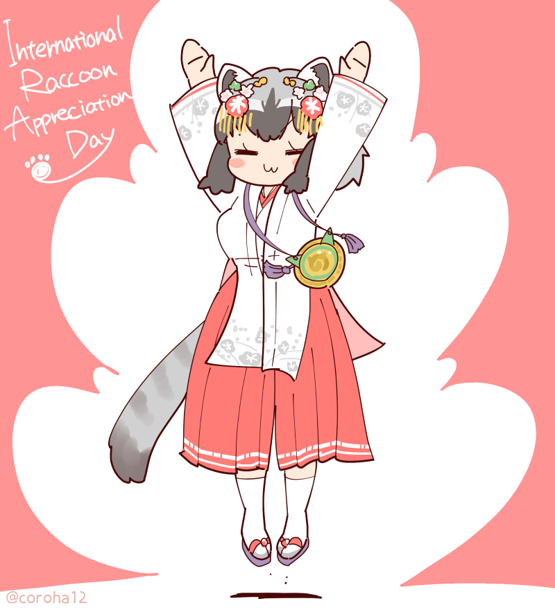 common raccoon (kemono friends and 1 more) drawn by coroha