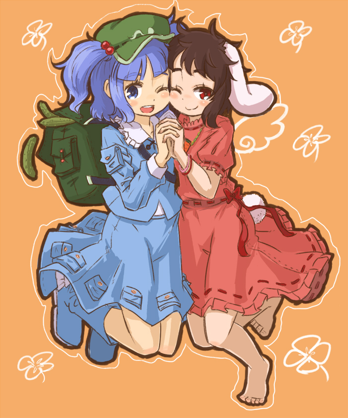 kawashiro nitori and inaba tewi (touhou) drawn by kingin