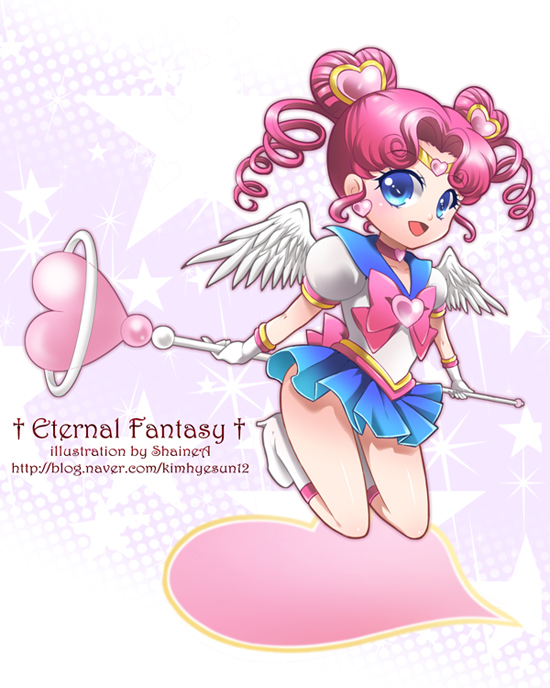 chibi chibi and sailor chibi chibi (bishoujo senshi sailor moon and 1 more) drawn by shainea