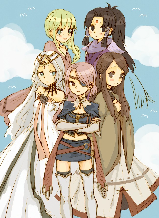 tori, mei, felicity, sharron, and lynette (rune factory and 2 more) drawn by eno_(8-23)