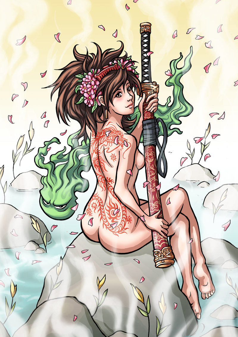 momohime and izuna jinkuro (oboro muramasa) drawn by pimienta