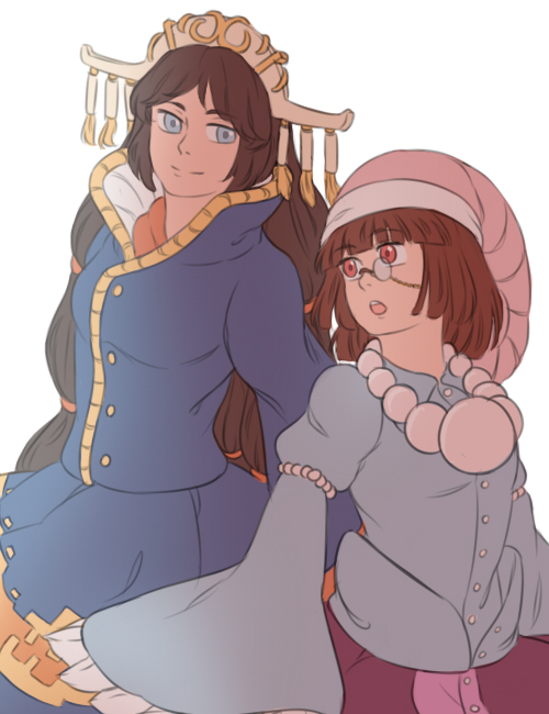 yaobi mikoto and shindou kasumi (original and 2 more) drawn by mefomefo