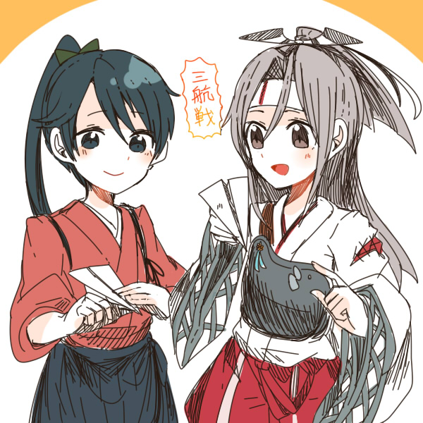 houshou and zuihou (kantai collection) drawn by itomugi-kun