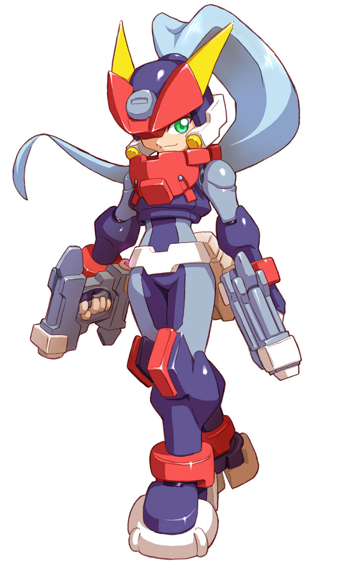 ashe and model a (mega man and 2 more) drawn by yabe_makoto
