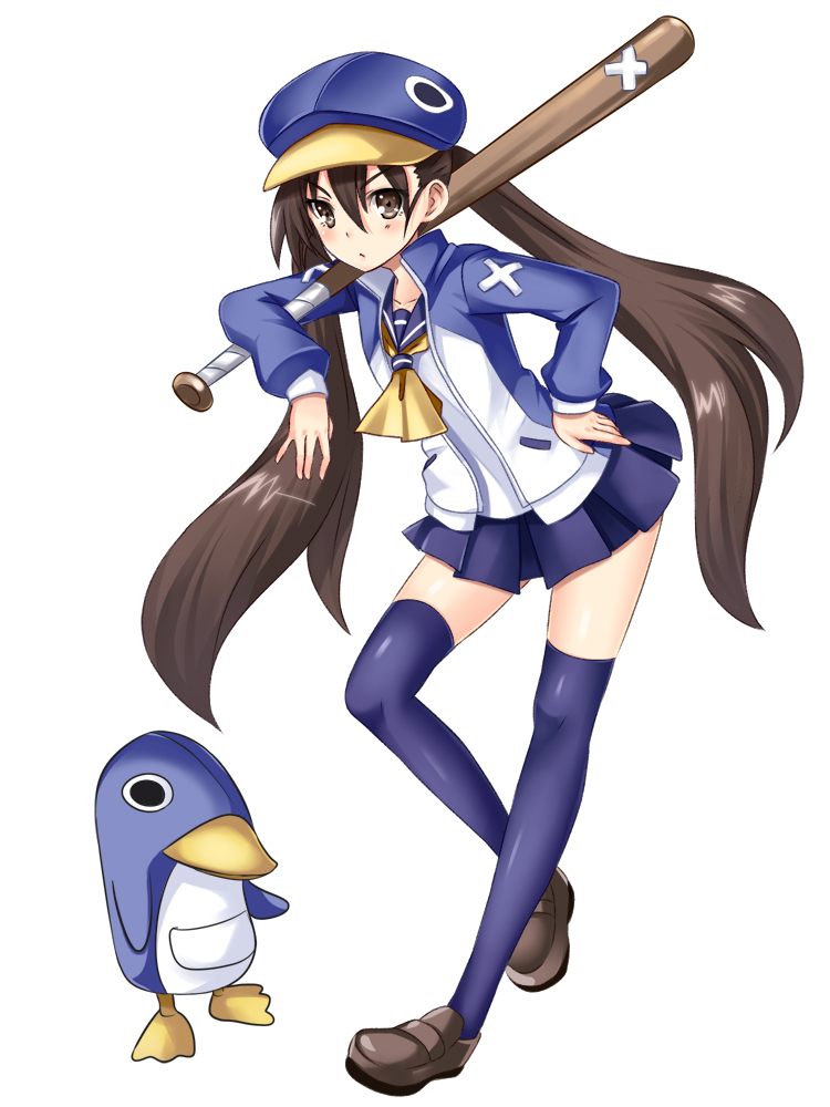 prinny and kazamatsuri fuuka (disgaea) drawn by hinata_sora