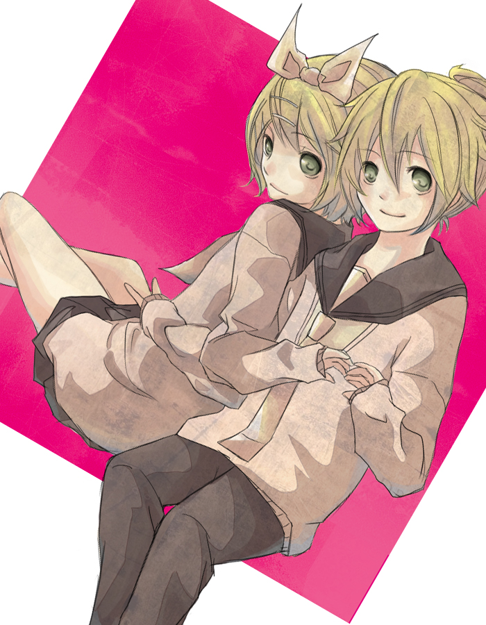 kagamine rin and kagamine len (vocaloid) drawn by hanashiro_(catinfante)