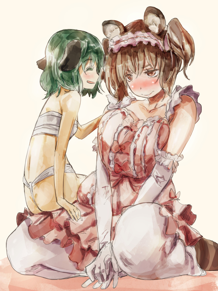 kasodani kyouko and futatsuiwa mamizou (touhou) drawn by yohane
