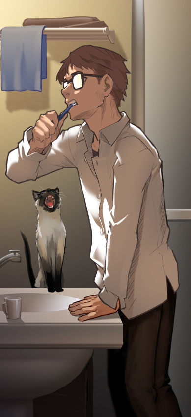 as109's cat (original) drawn by as109