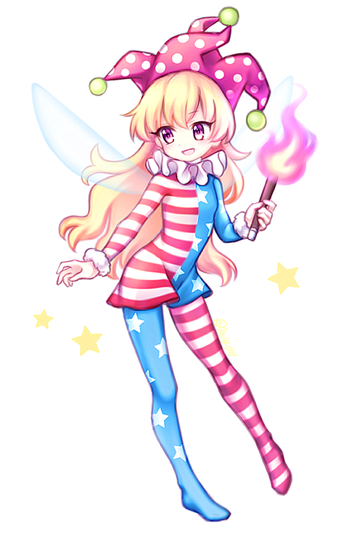 clownpiece (touhou and 1 more) drawn by miy_001