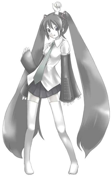 hatsune miku and monoko (vocaloid and 1 more) drawn by kei_(keigarou)