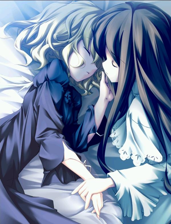 belle and angelina rocca (katahane) drawn by fue_(tsuzuku)
