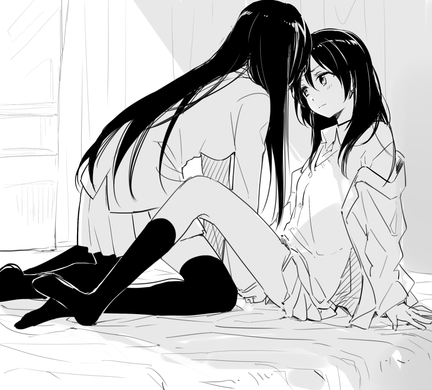 tojo nozomi and yazawa nico (love live! and 1 more) drawn by karuha