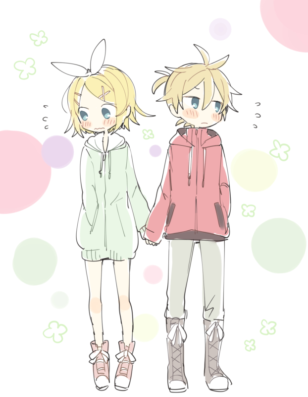 kagamine rin and kagamine len (vocaloid and 1 more) drawn by suzumi_(fallxalice)