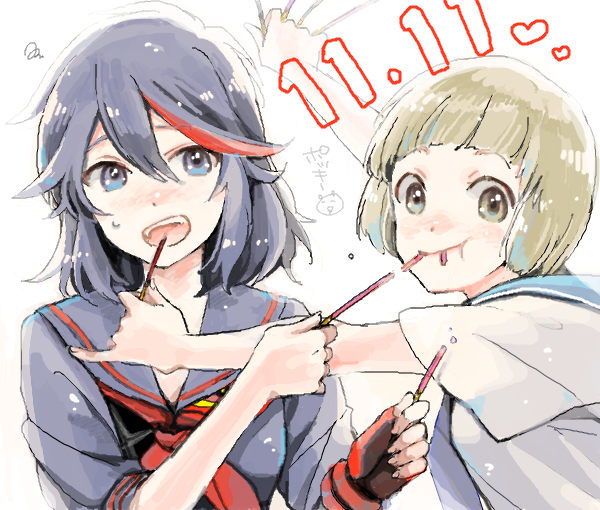 matoi ryuuko, senketsu, and mankanshoku mako (kill la kill) drawn by yoshinori_(fmn)