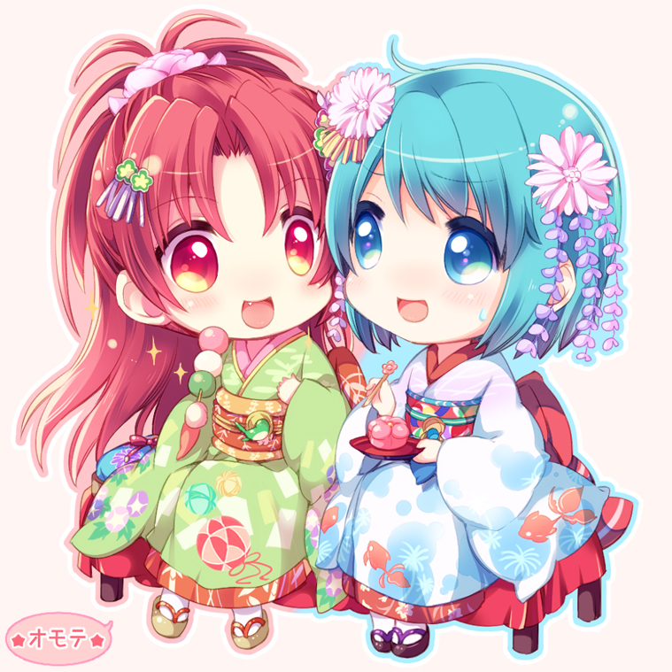 miki sayaka and sakura kyoko (mahou shoujo madoka magica) drawn by yamada_ako