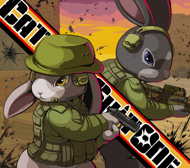 botasky and packy (cat shit one) drawn by mokechi
