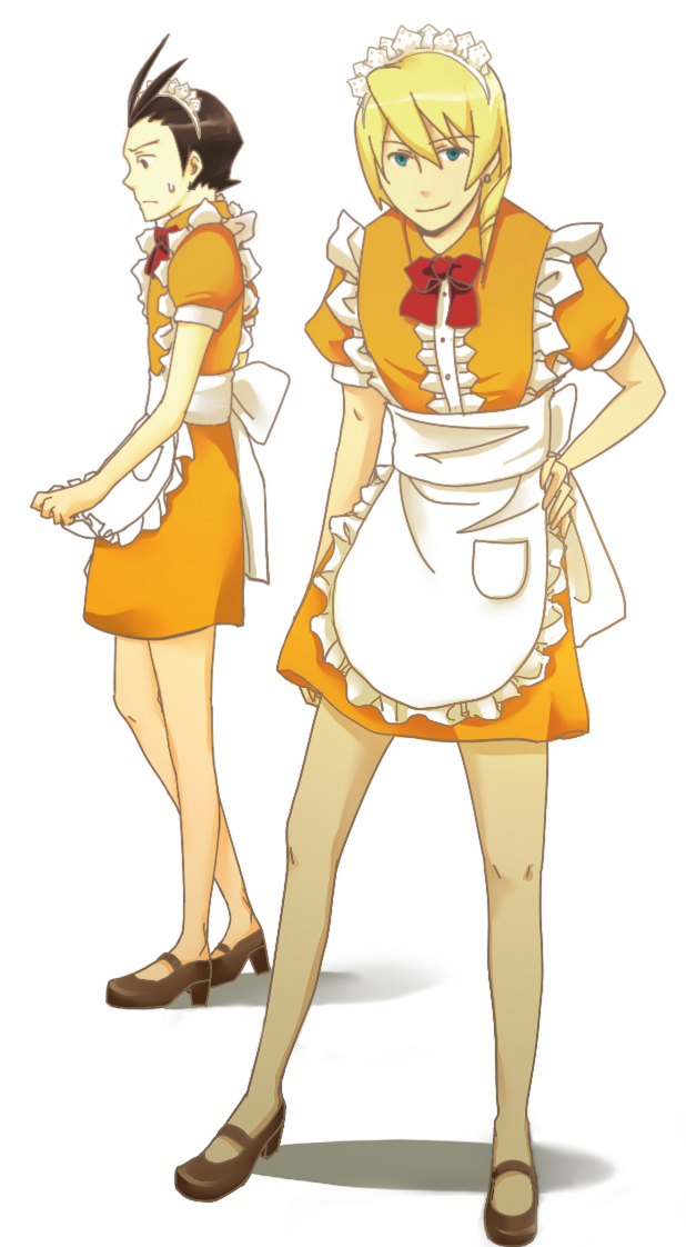 apollo justice and klavier gavin (ace attorney and 1 more) drawn by rjsin