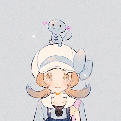 lyra and wooper (pokemon and 1 more) drawn by ryokuno_green