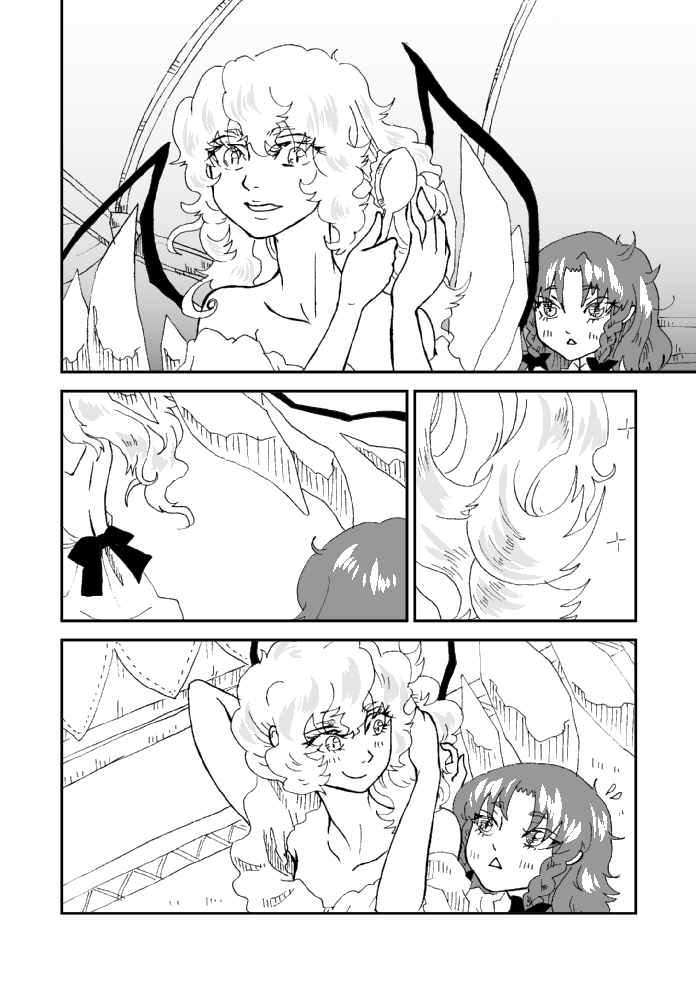 flandre scarlet and hong meiling (touhou) drawn by mago_(gengennikoniko)