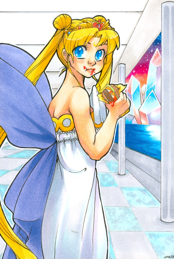 tsukino usagi and neo queen serenity (bishoujo senshi sailor moon) drawn by junk_(junko-tan)