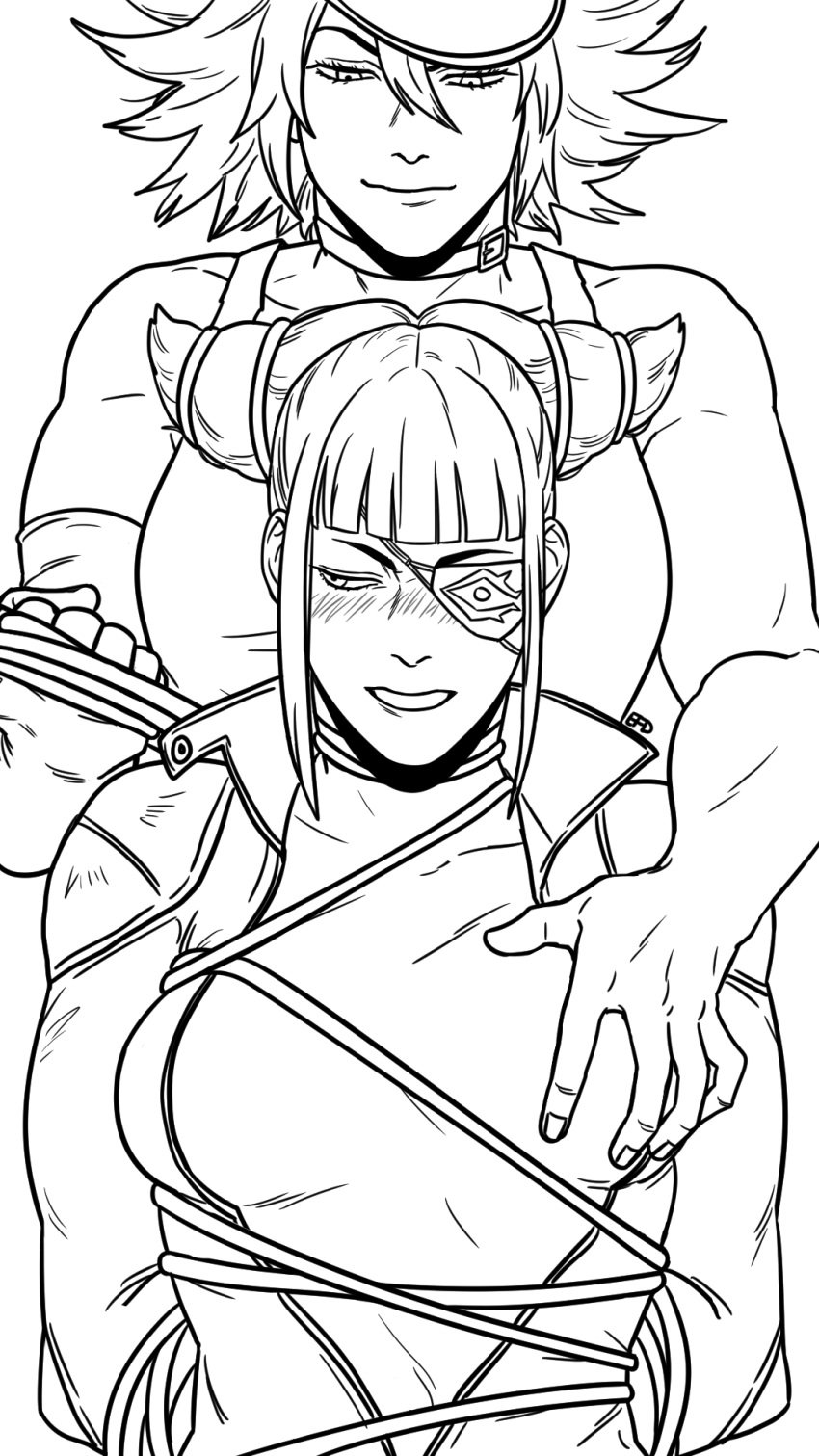 han juri and poison (street fighter and 2 more) drawn by efd