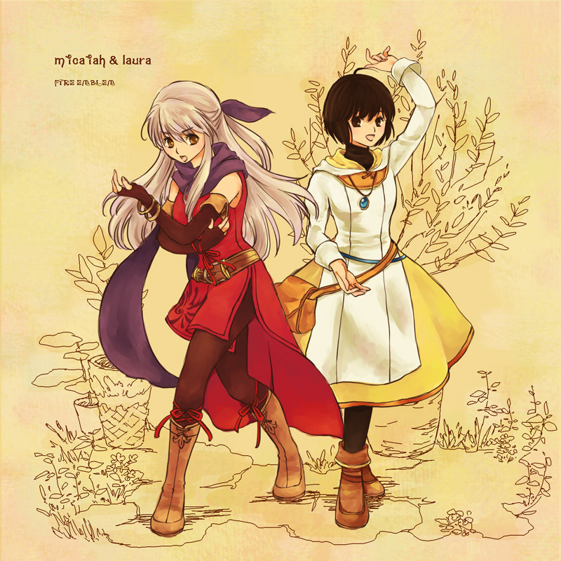 micaiah and laura (fire emblem and 1 more) drawn by yukaris
