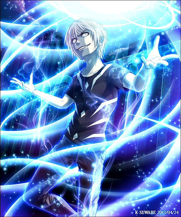 accelerator (toaru majutsu no index and 2 more) drawn by k-suwabe