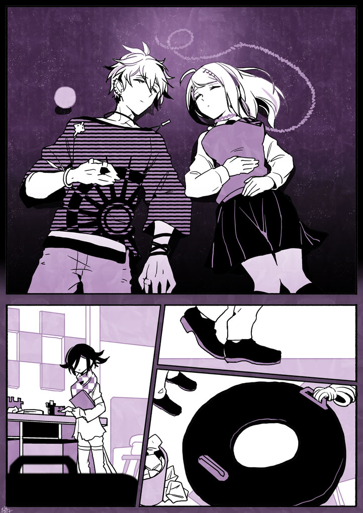 oma kokichi, akamatsu kaede, and amami rantaro (danganronpa and 1 more) drawn by u_u_ki_u_u