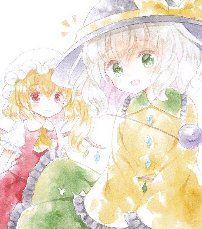 flandre scarlet and komeiji koishi (touhou) drawn by kagome_f