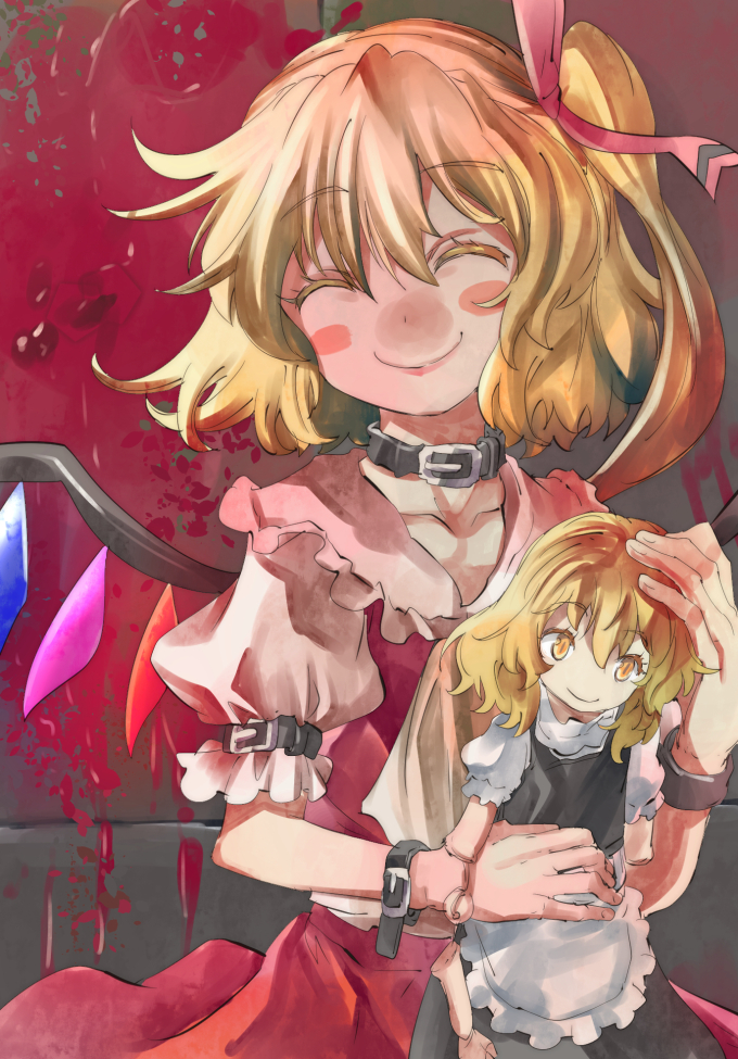 kirisame marisa and flandre scarlet (touhou) drawn by yohane