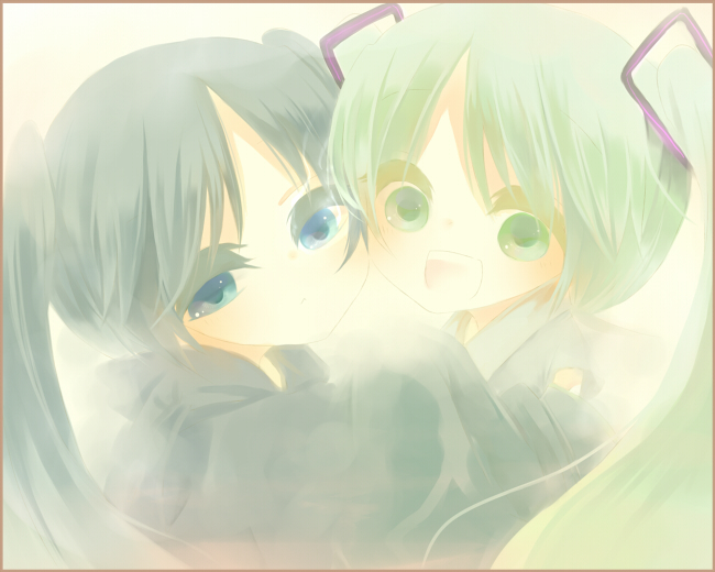 hatsune miku and black rock shooter (vocaloid and 1 more) drawn by suimennnotuki