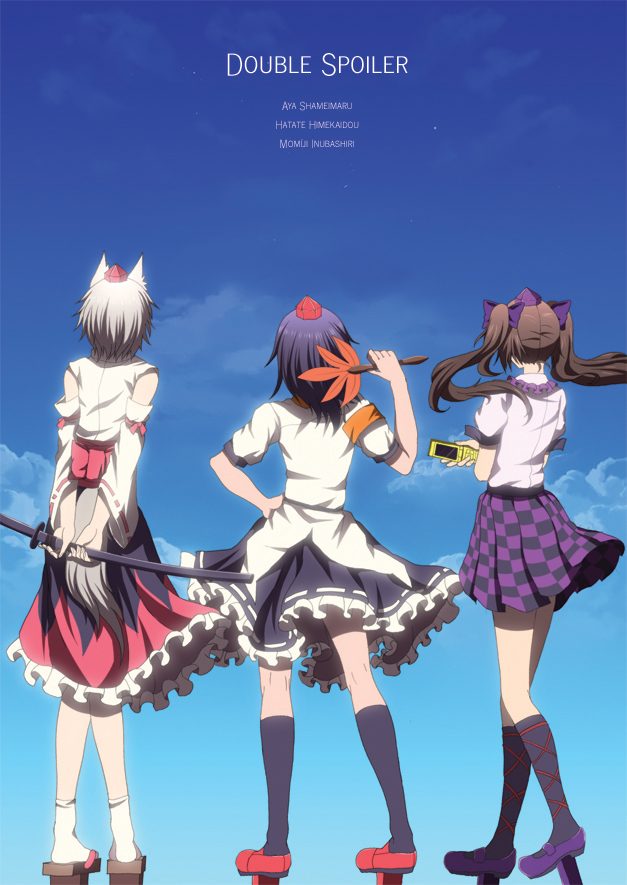 shameimaru aya, inubashiri momiji, and himekaidou hatate (touhou and 1 more) drawn by sen_hisame