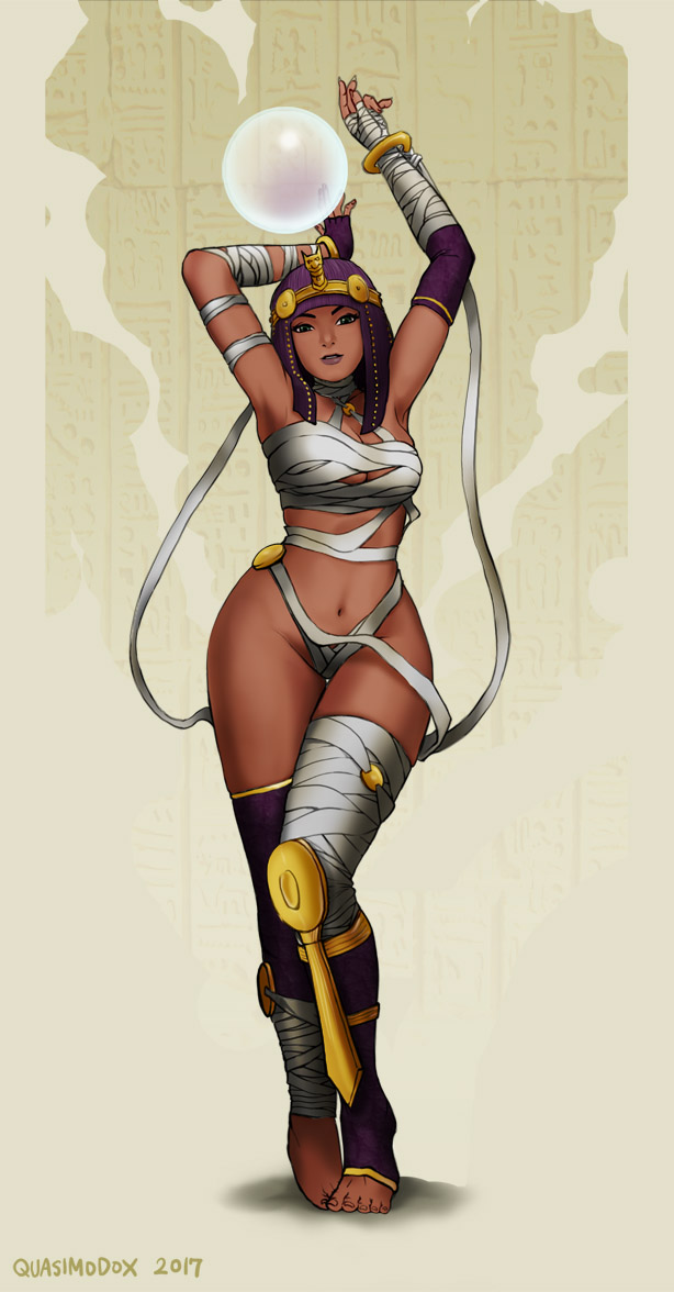 menat (street fighter and 1 more) drawn by quasimodox