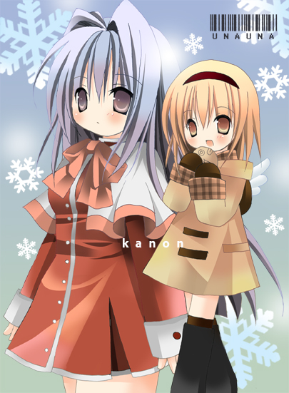 tsukimiya ayu and minase nayuki (kanon) drawn by unauna