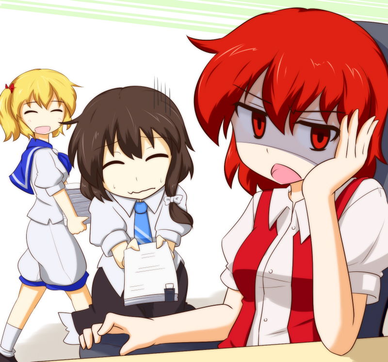 usami renko, okazaki yumemi, and kitashirakawa chiyuri (touhou) drawn by konokiya
