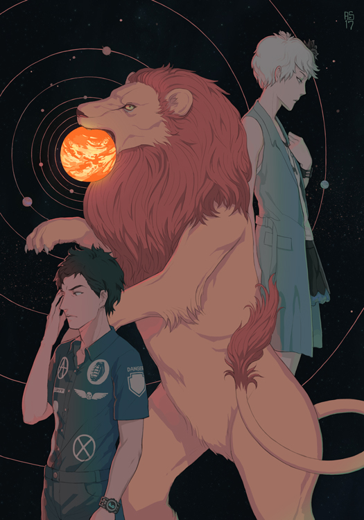 phi and sigma (kyokugen dasshutsu and 1 more) drawn by driftwoodwolf