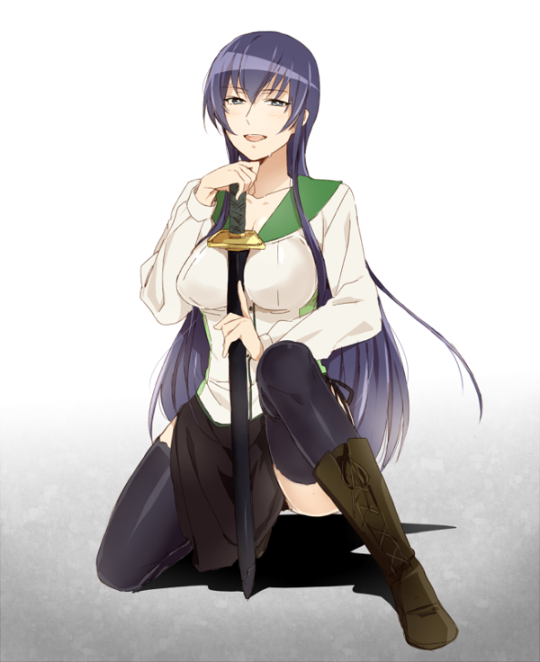 busujima saeko (highschool of the dead) drawn by mosuko