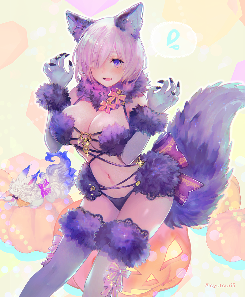 mash kyrielight and fou (fate and 1 more) drawn by shutsuri