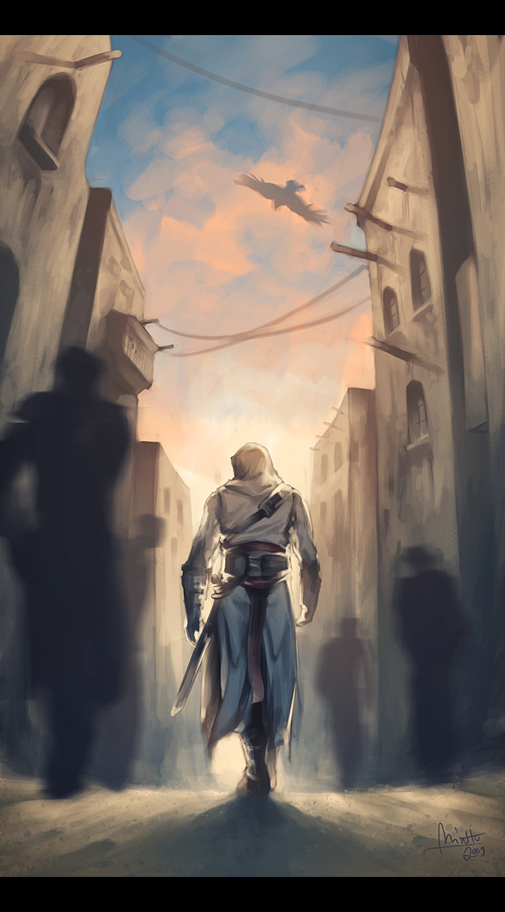 altair ibn la-ahad (assassin's creed) drawn by minttu_hynninen